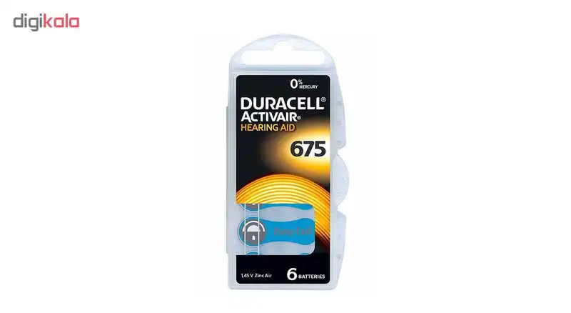 باتری سمعک  شماره 675 بسته 6 عددی
