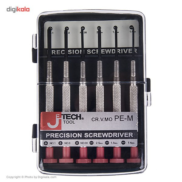 مجموعه 6 عددی پیچ گوشتی ساعتی جی تک تول مدل PE-M 052200