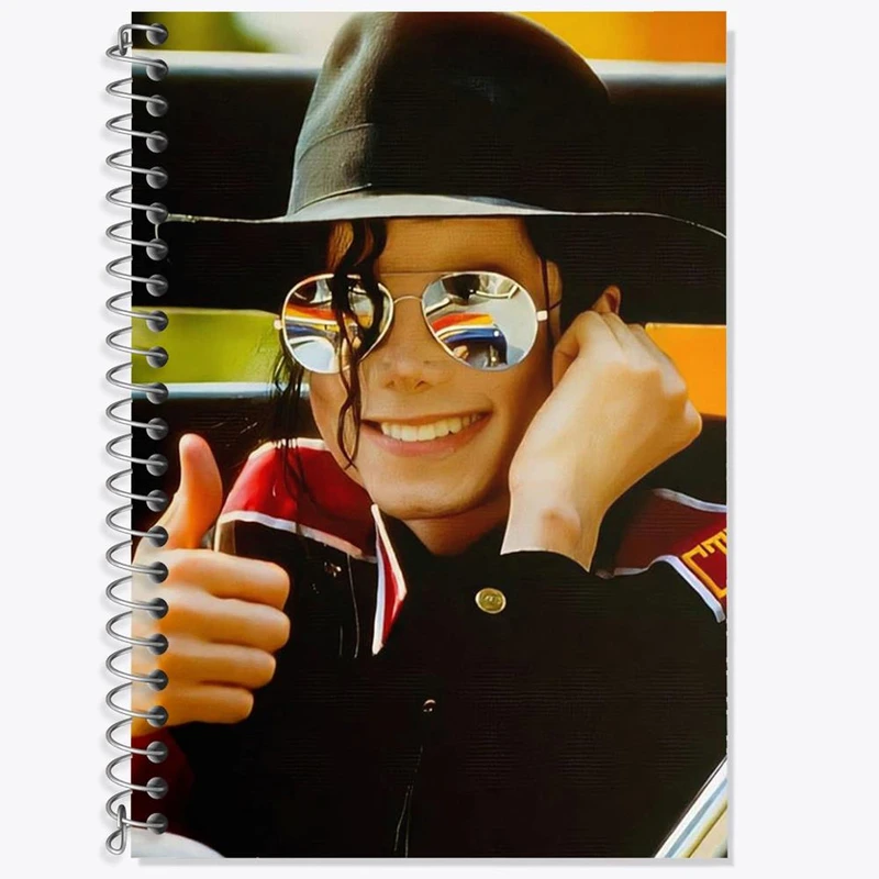دفتر زبان 50 برگ خندالو مدل سه خط طرح مایکل جکسون Michael Jackson کد 19225
