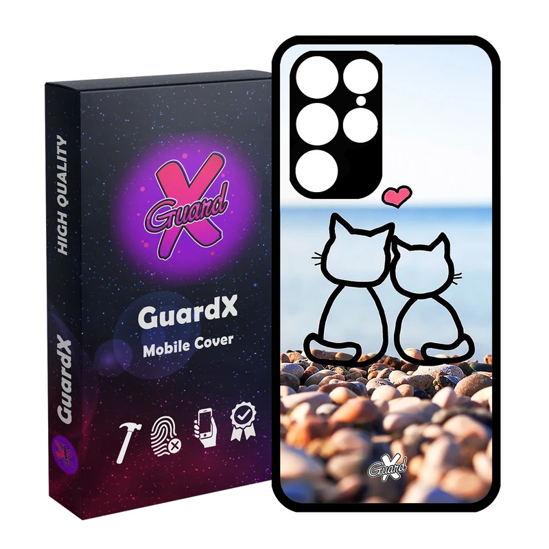 کاور گارد ایکس طرح Love مدل Glass10016 مناسب برای گوشی موبایل سامسونگ Galaxy S22 Ultra