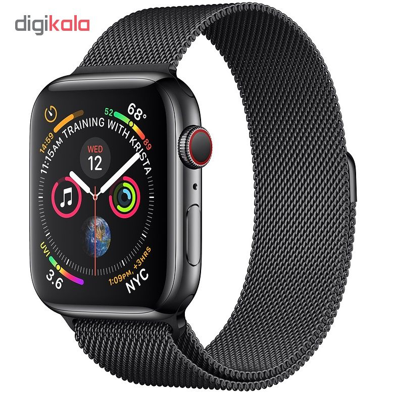 خرید ساعت هوشمند اپل واچ سری 4 سلولار مدل 44mm Space Black Stainless Steel Case with Space Black Milanese Loop خرید ساعت هوشمند اپل واچ سری 4 سلولار مدل 44mm Space Black Stainless Steel Case with Space Black Milanese Loop