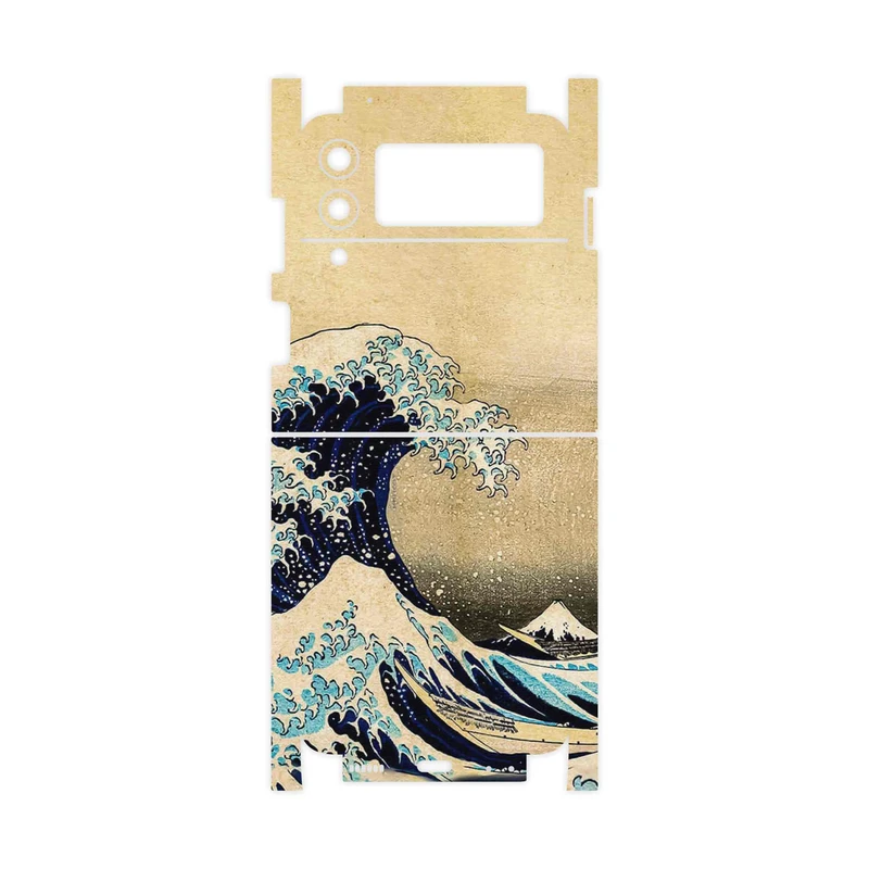 برچسب پوششی ماهوت مدل The Great Wave off Kanagawa of Hokusai-FullSkin مناسب برای گوشی موبایل سامسونگ Galaxy Z Flip3 5G