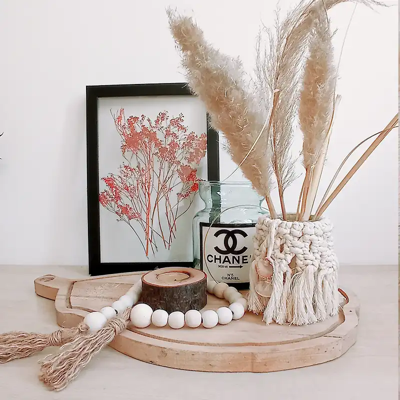 دکوری مدل ریسه مهره ای چوبی کد R01