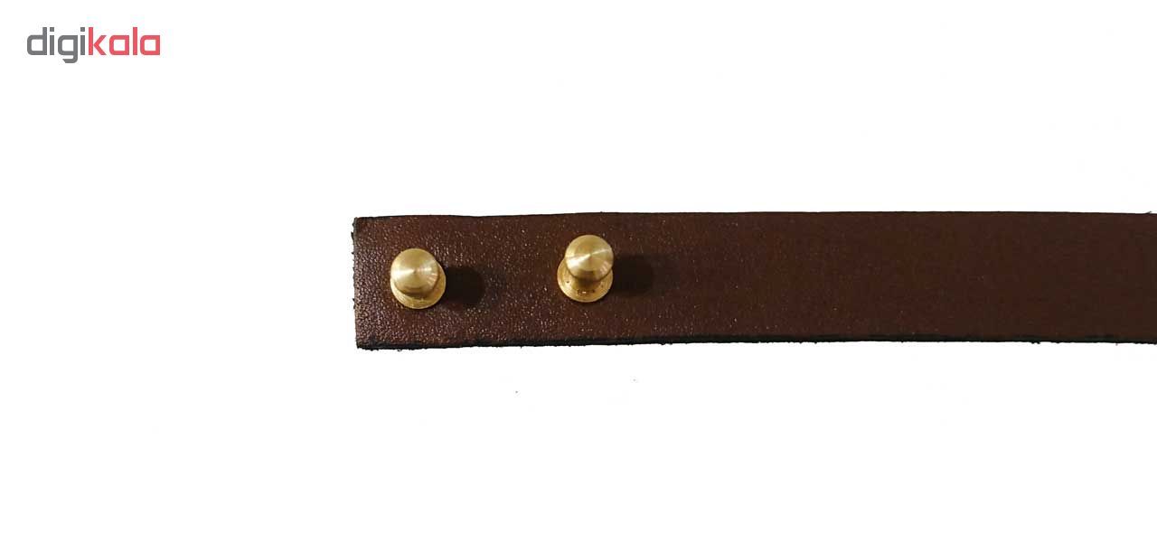 دستبند چرم و طلا 18 عیار زنانه کانیار گالری مدل DCH11 -  - 3