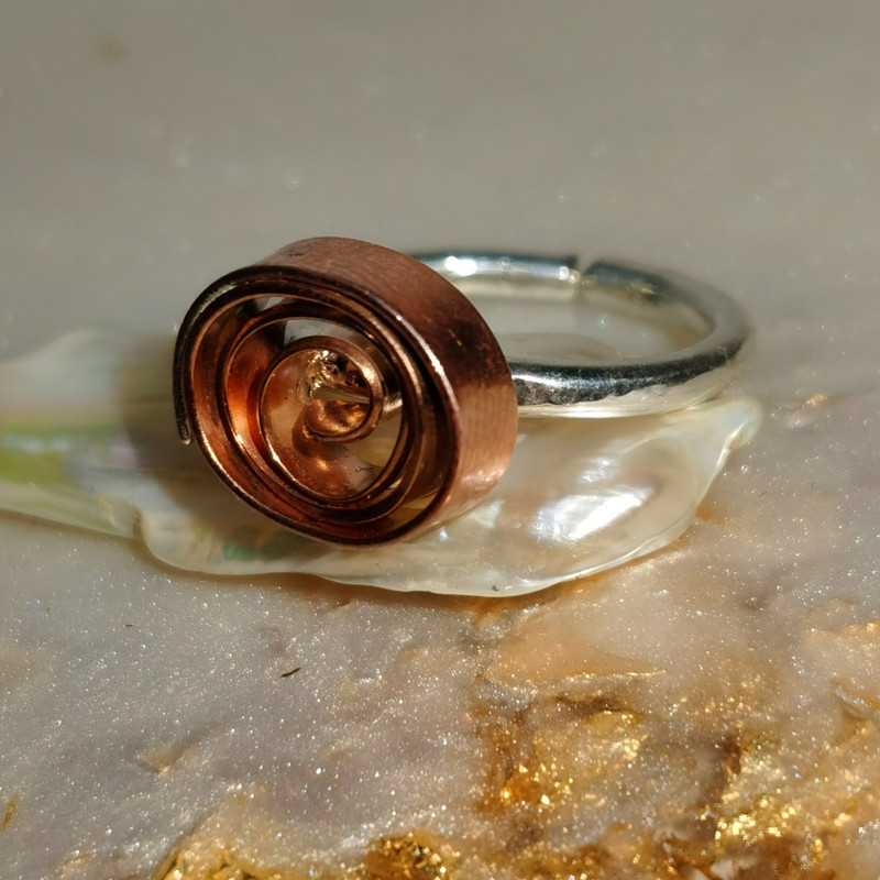 انگشتر نقره زنانه مدل تاو H03