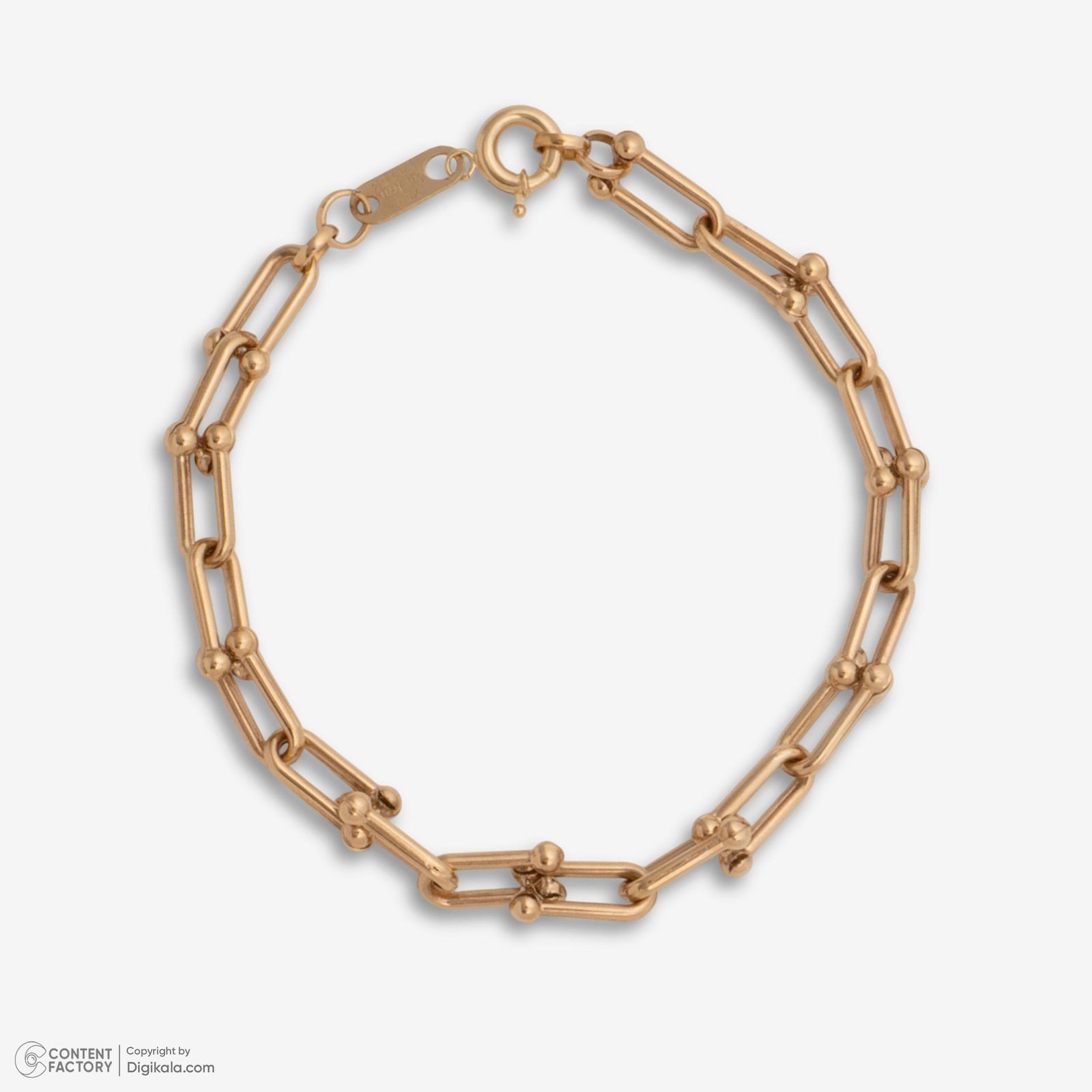 دستبند زنجیری طلا 18 عیار زنانه حافا گلد مدل تیفانی کد br010 -  - 6