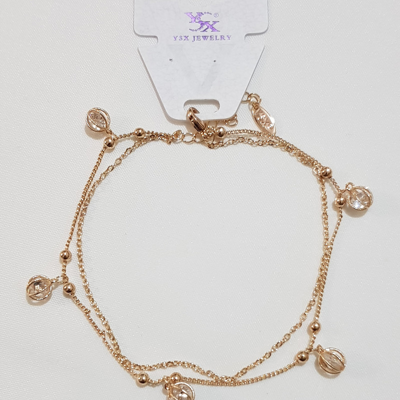 پابند زنانه وای اس ایکس مدل دولاین گوی تک نگین 179 پابند زنانه وای اس ایکس مدل دولاین گوی تک نگین 179