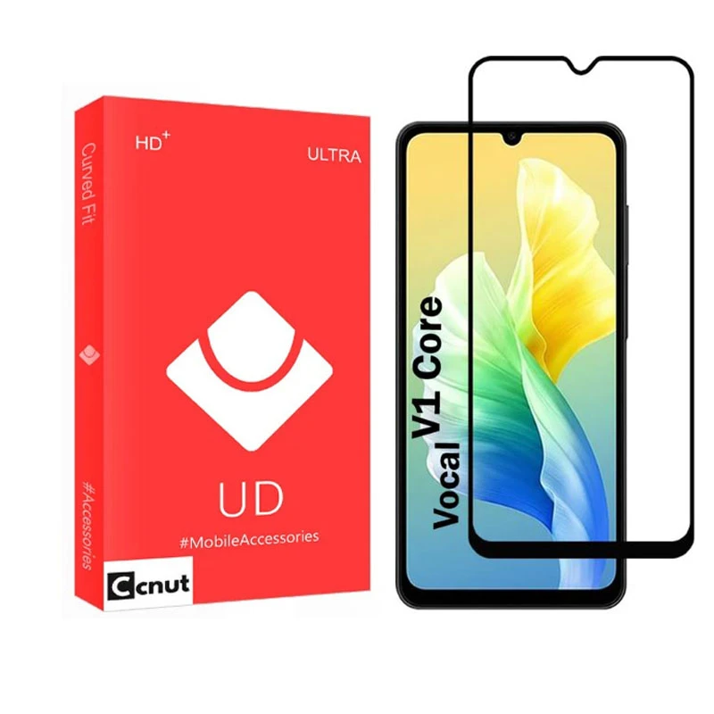 محافظ صفحه نمایش شیشه ای کوکونات مدل FULL-UDR مناسب برای گوشی موبایل وکال V1 Core