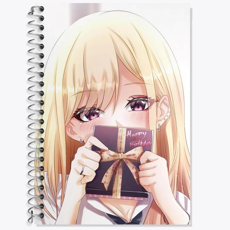 دفتر زبان 50 برگ خندالو مدل سه خط طرح کیتاگاوا انیمه مای درس آپ دارلینگ کد 23885