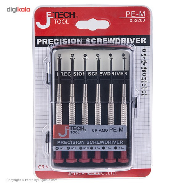 مجموعه 6 عددی پیچ گوشتی ساعتی جی تک تول مدل PE-M 052200