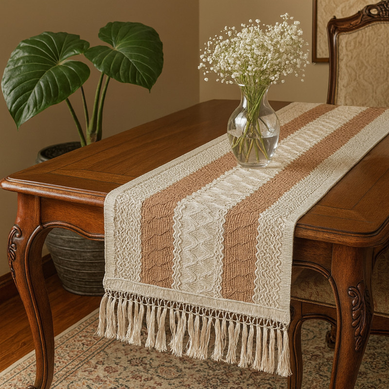 رانر مدل مکرومه نلا سایز 240x40 سانتی‌متر