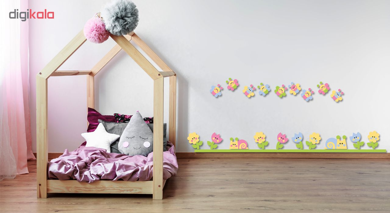 استیکر چوبی باروچین طرح پروانه های کپلی و دوستانش