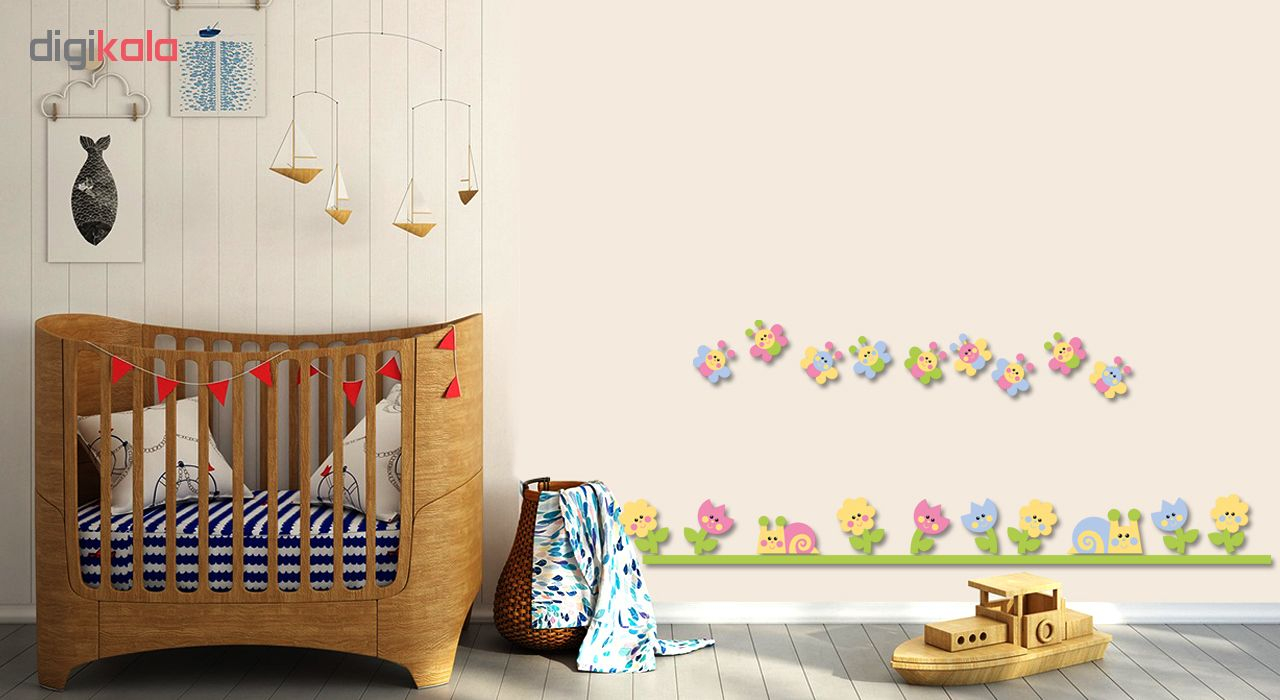 استیکر چوبی باروچین طرح پروانه های کپلی و دوستانش