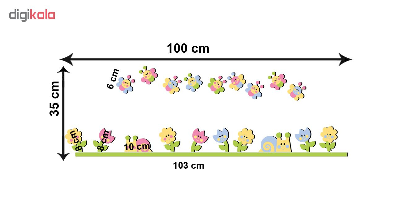 استیکر چوبی باروچین طرح پروانه های کپلی و دوستانش