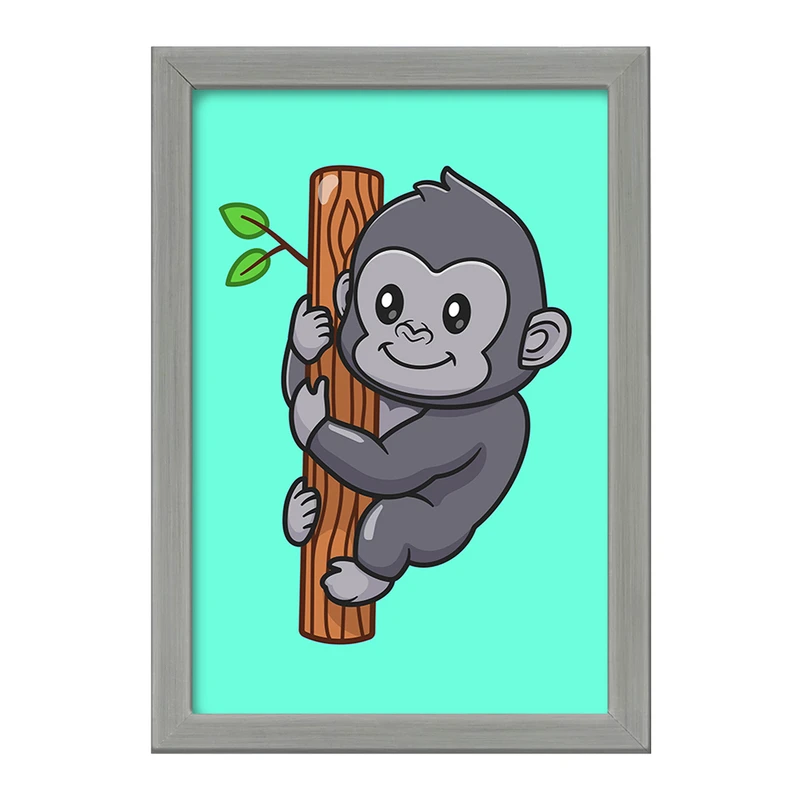 تابلو خندالو طرح حیوانات بامزه گوریل کد 29701