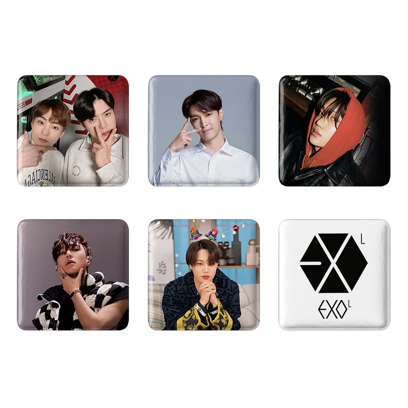 مگنت خندالو طرح گروه اکسو EXO کد 901B مجموعه 6 عددی