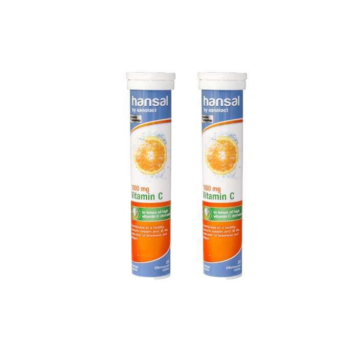 قرص جوشان ویتامین ث هانسال - 1000 میلی گرم بسته 40 عددی
