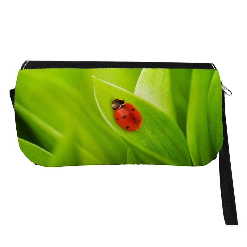  جامدادی مدل دوزیپ طرح کفشدوزک و برگ کد NI293