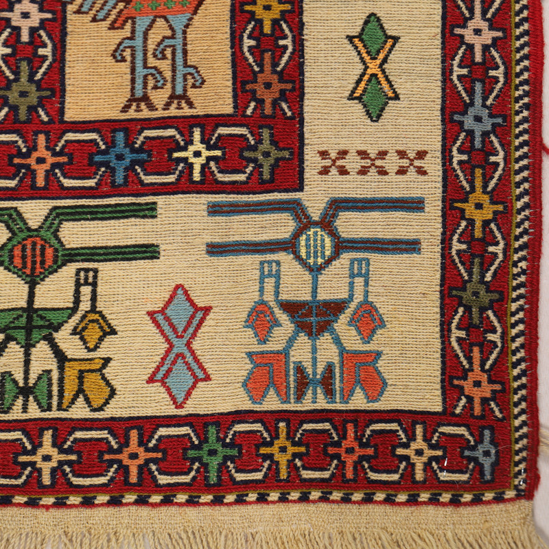 گلیم دستبافت نیم متری مدل ورنی کد 4030910