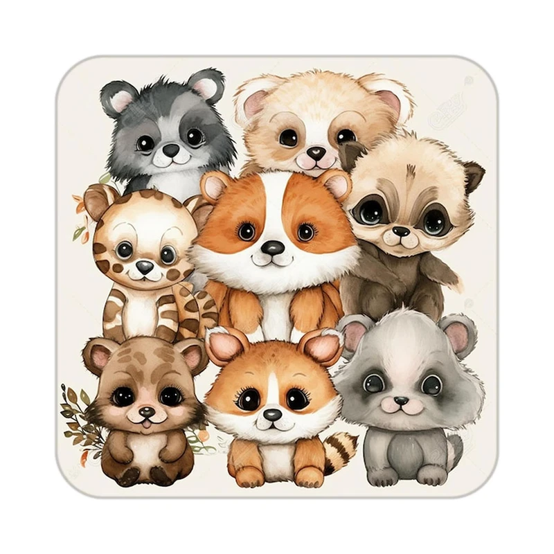 زیر لیوانی کاکتی طرح حیوانات کارتونی مدل mp28596