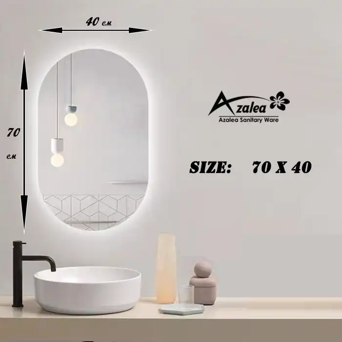 آینه سرویس بهداشتی آزالیا مدل بیضی BK_4070