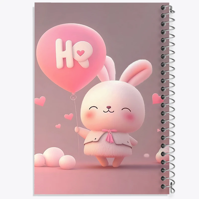 دفتر شطرنجی 50 برگ خندالو طرح خرگوش کیوت کد F5697