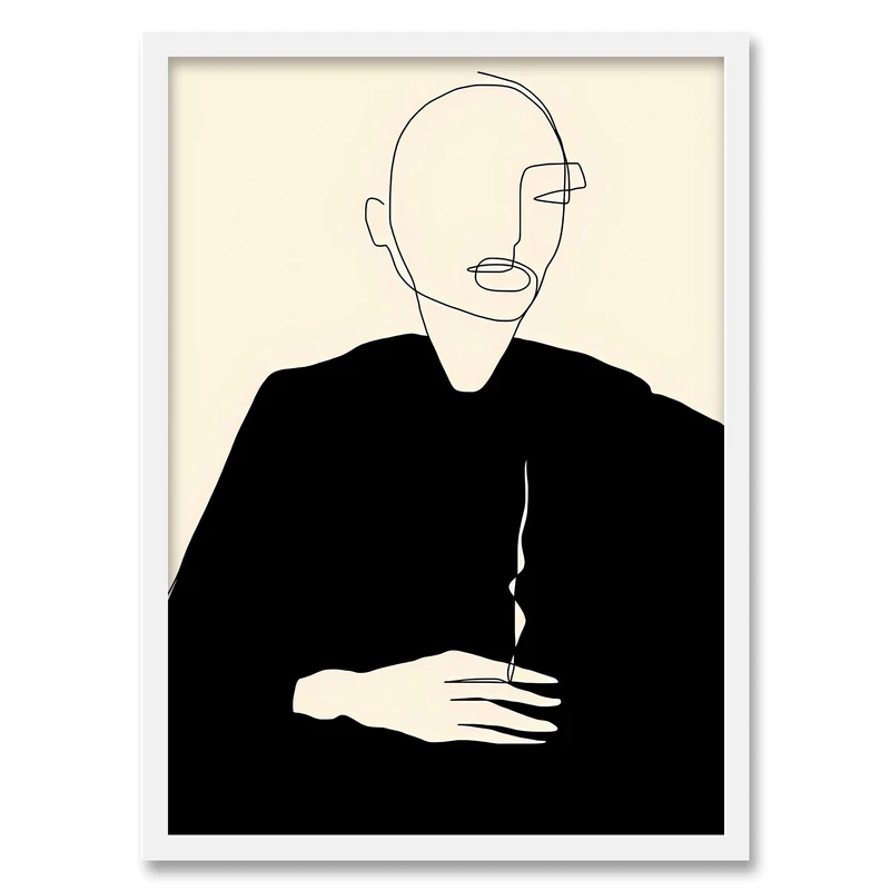 تابلو فورنیمو مدل فیگوراتیو لاین آرت مدرن و مینیمال کد 027W