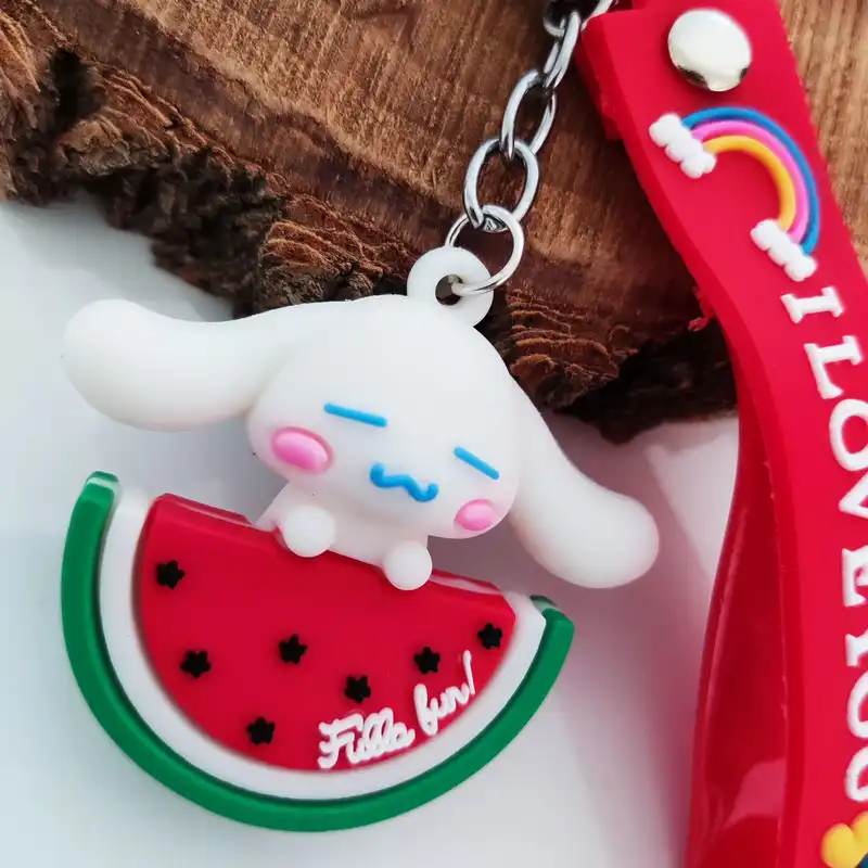 جاکلیدی مدل سیلیکونی طرح خرگوش و قاچ هندوانه کد DB20