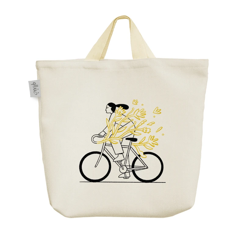 ساک خرید خندالو مدل دختر دوچرخه سوار کد H1552