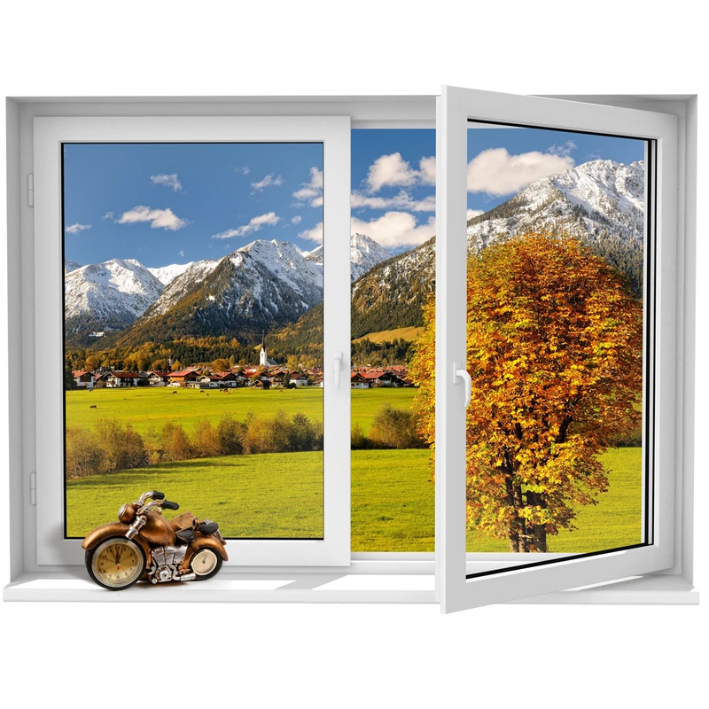 استیکر پنجره مجازی ژیوار طرح پاییز کوهستان