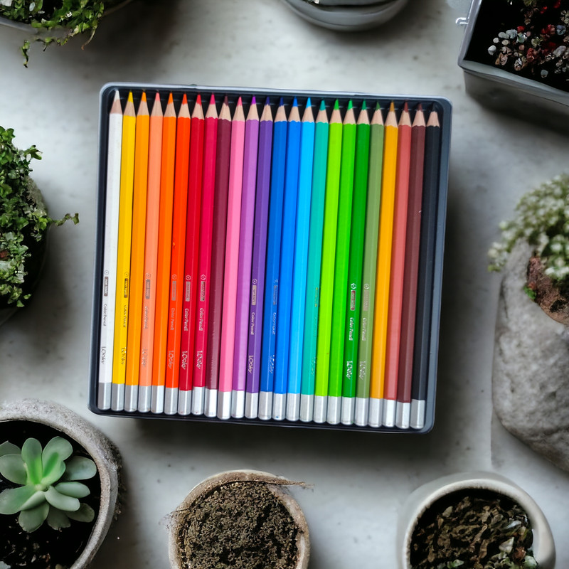 مداد رنگی 24 رنگ لوکی طرح فانتزی