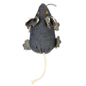 اسباب بازی گربه دوو پلاس مدل Denim Mouse With Catnip