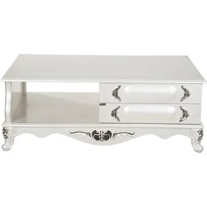 میز جلو مبلی مدرن چوب کد 308 رنگ صدفی