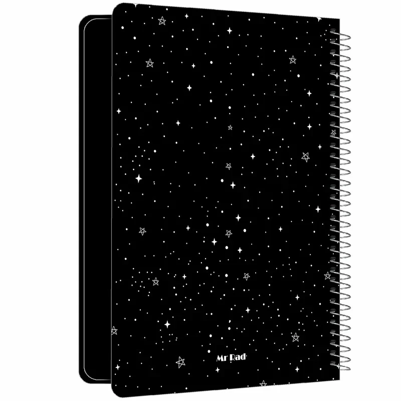 دفتر مستر راد مدل بلک ژورنال طرح ستاره کد black journal 1685