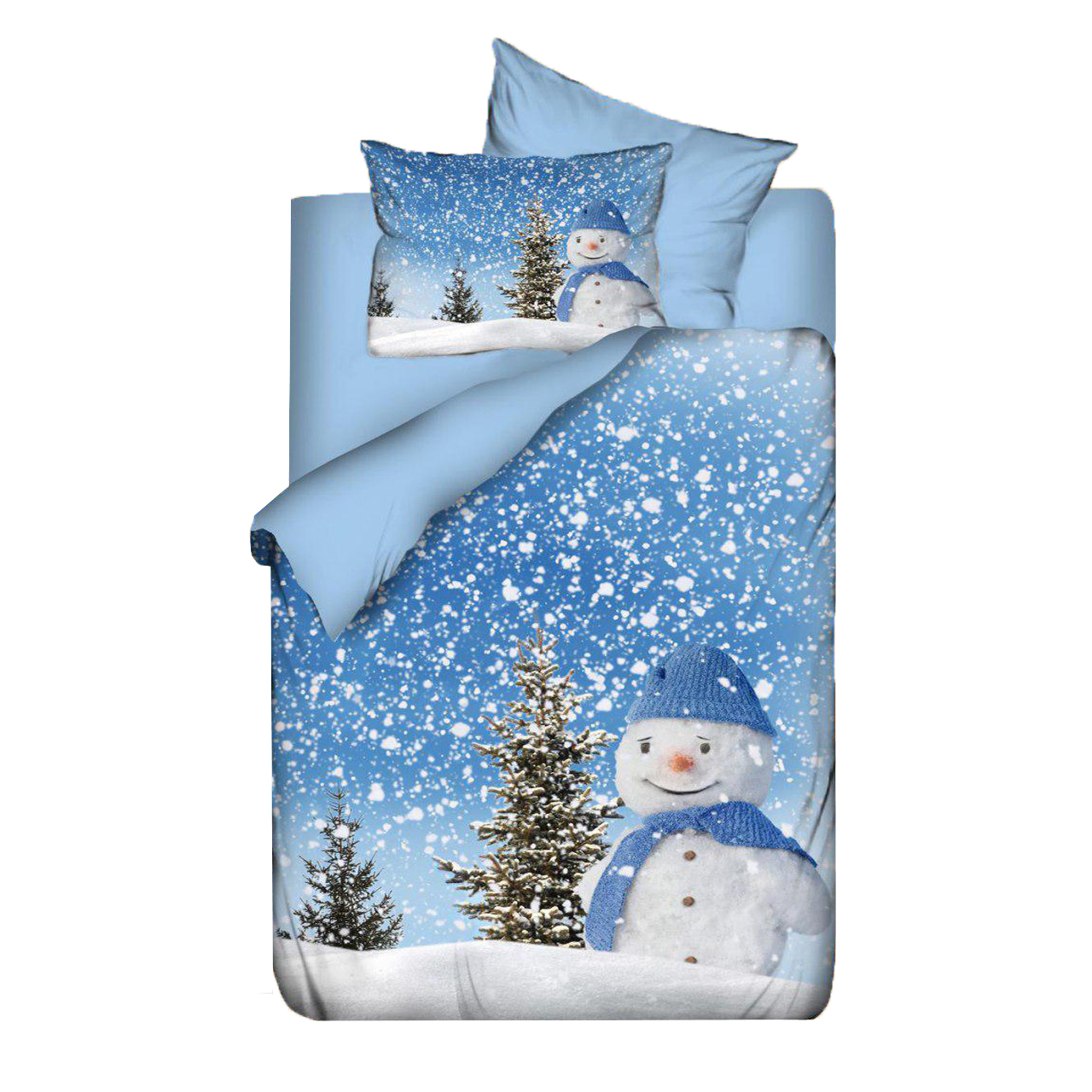 snowman and snowdog duvet