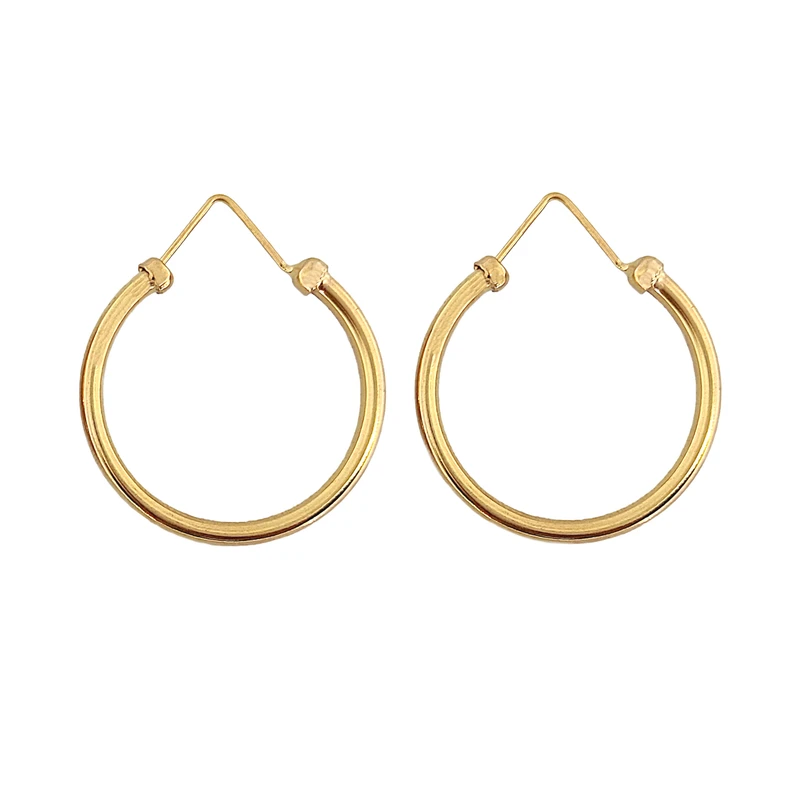 گوشواره حلقه ای طلا 18 عیار زنانه طلا و جواهرسازی افرا مدل ۲۳۳