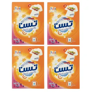 پودر ماشین لباسشویی تست مدل گلها وزن 500 گرم بسته 3 عددی