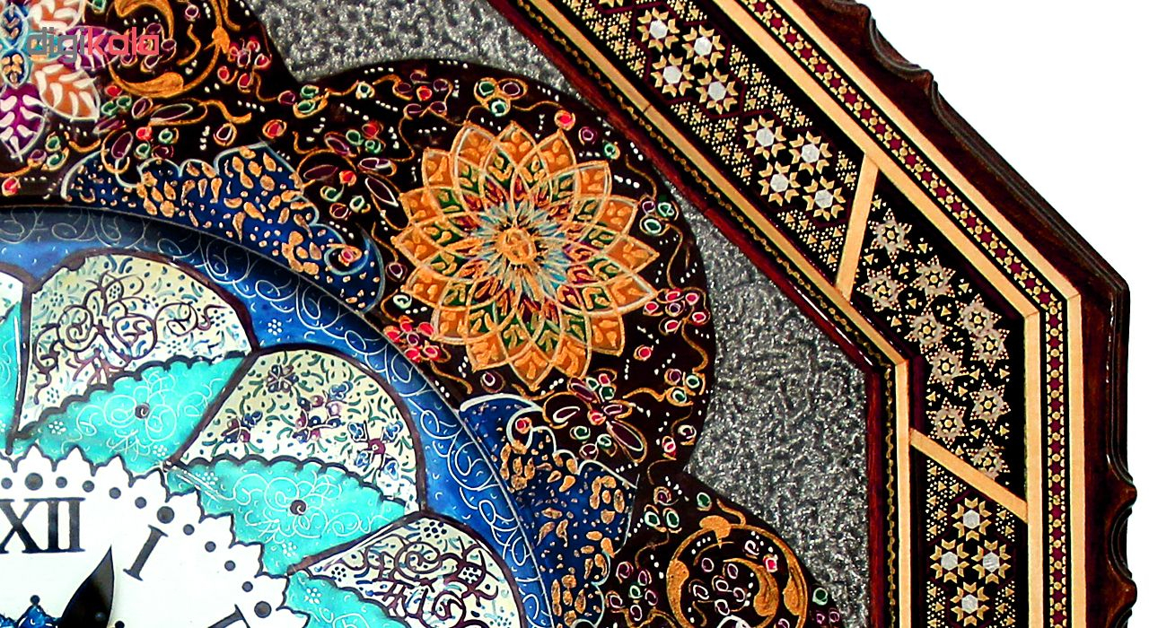 ساعت دیواری خاتم کاری گالری دست نگار کد 06-28 