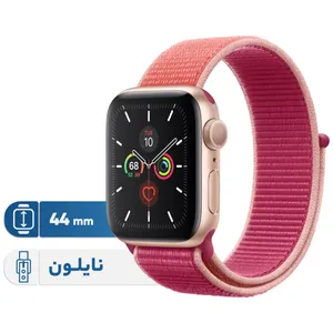 ساعت هوشمند اپل واچ سری 5 مدل 44mm GOLD ALUMINUM CASE WITH SPORT LOOP BAND 