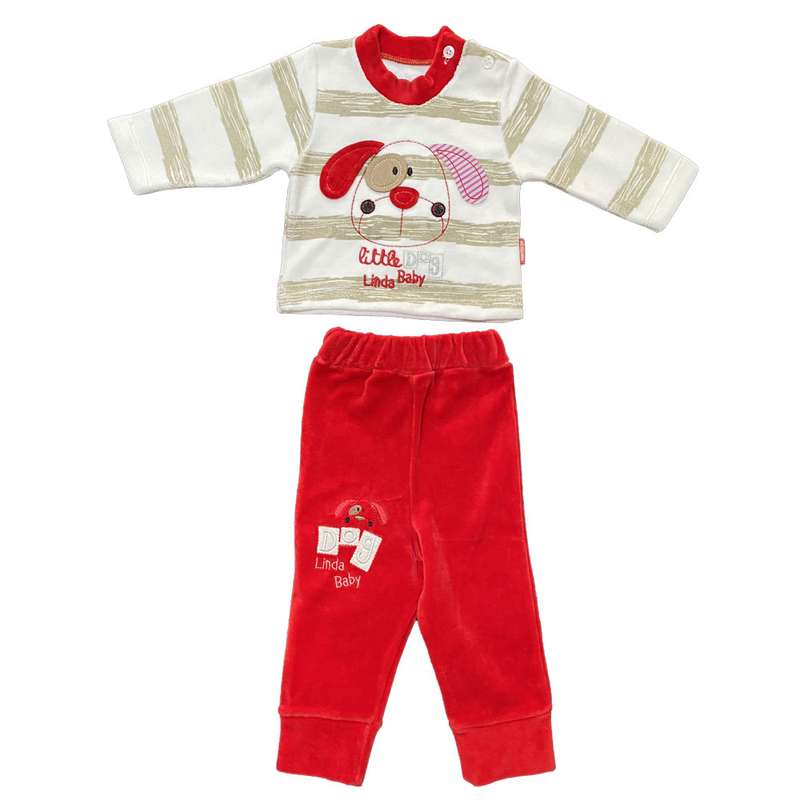 ست تی شرت و شلوار نوزادی مدل لیندا کد R20