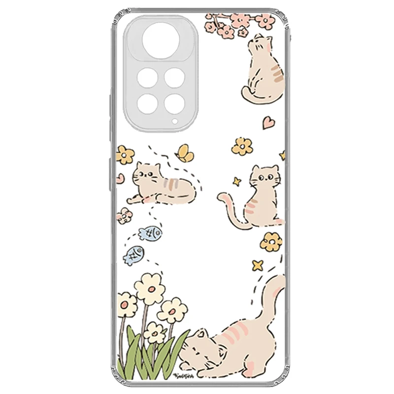 کاور طرح  Cat & Flowers مناسب برای گوشی موبایل شیائومی Redmi Note 11 Pro