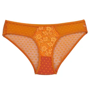 شورت زنانه توری رنگ نارنجی