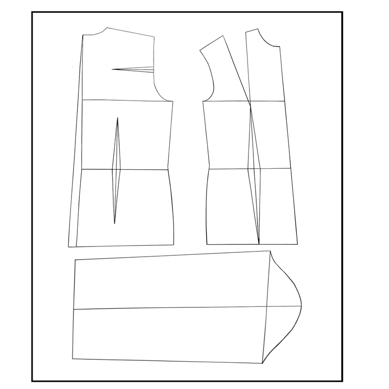 الگو خیاطی بالا تنه و آستین زنانه متد مولر سایز 38