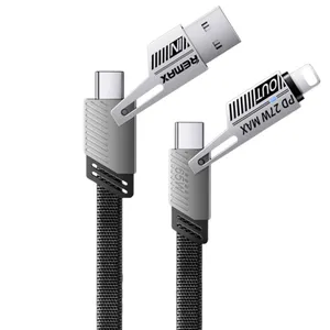 کابل تبدیل USB-C /USB به USB-C/ لایتنینگ ریمکس مدل Multi Fast Charge طول 1 متر