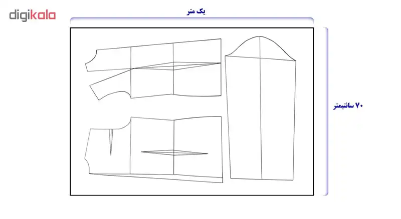 الگو خیاطی بالا تنه و آستین زنانه متد مولر سایز 46