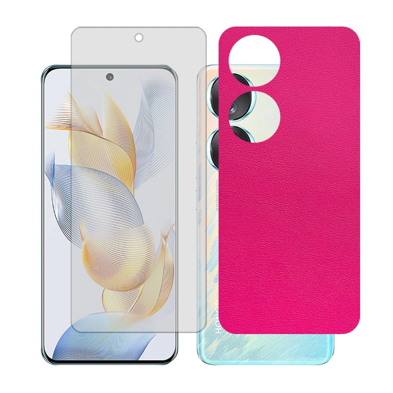 محافظ صفحه نمایش مات گلس مدل Together مناسب برای گوشی موبایل آنر 90 به همراه برچسب پوششی پشت گوشی 