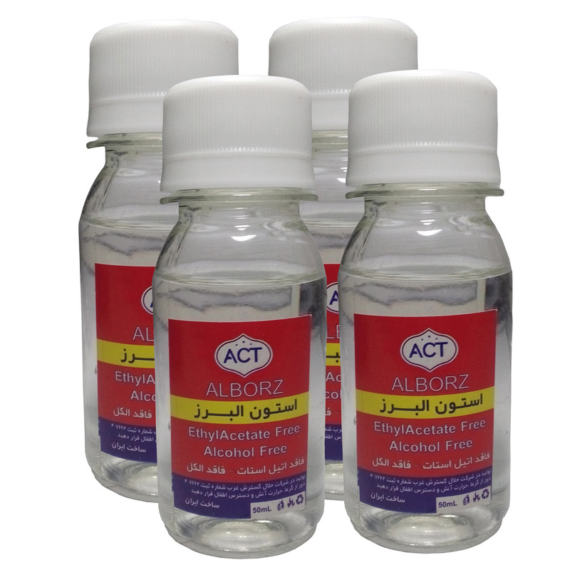 لاک پاک کن البرز مدل ni-114 حجم 50 میلی لیتر بسته 4 عددی