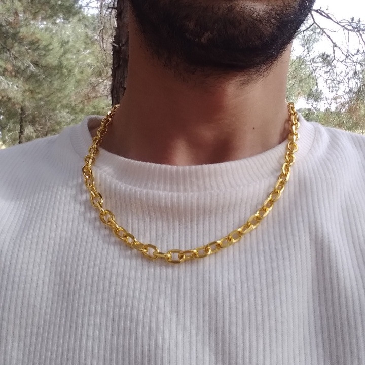 زنجیر مردانه مدل بافت گلد زنجیر مردانه مدل بافت گلد