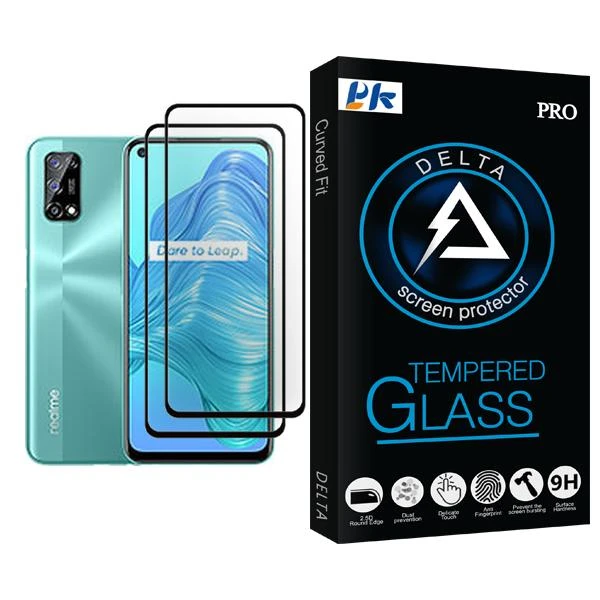 محافظ صفحه نمایش پی کی مدل Delta Glass MIX002 مناسب برای گوشی موبایل ریلمی V5 5G بسته دو عددی