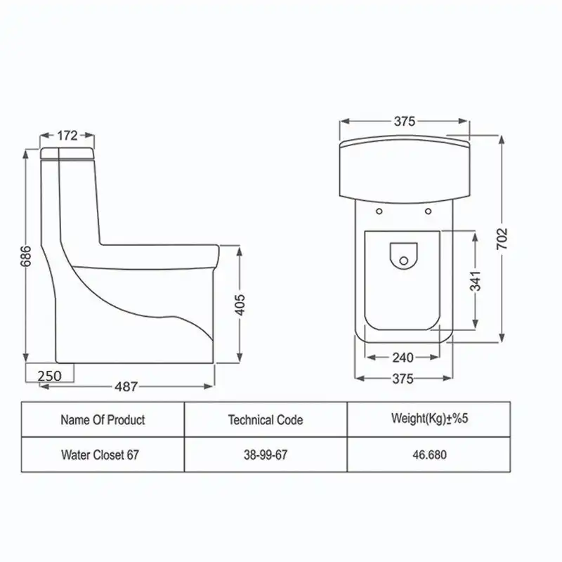 توالت فرنگی مروارید مدل کرون 70 2